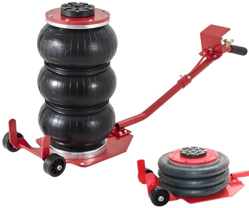 Air Jack 3t Pneumatischer Wagenheber - Airbag Wagenheber, mit Verstellbarer Griff, Schnellaufzug, Hubbereich 140mm–450mm, Geeignet für Autos, SUVs, LKWs