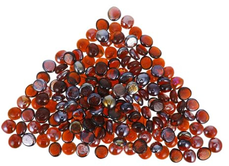 NUOBESTY Piedras de Vidrio Decorativas para Fogatas Cuentas Lisas Resistentes al Fuego para Peceras Jardinería y Decoración de Macetas
