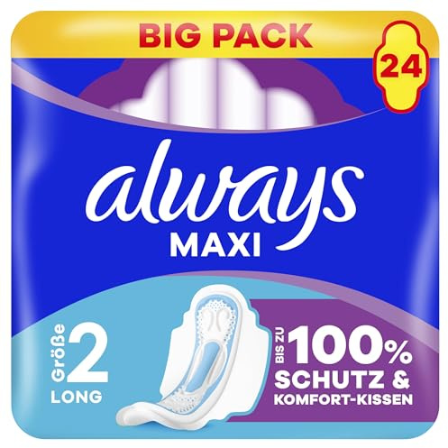 always Maxi Binde - Größe 2 - Long mit Flügeln BigPack 24 Stück