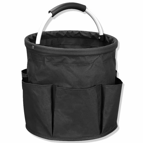 Cleaning Caddy with Handle for Products Organiser,Heavy-Duty Fabric Cleaning Storage Box with Multiple Pockets for Household Cleaning Supplies,Large Cleaners Portable Tote - Easy to Clean and Carry