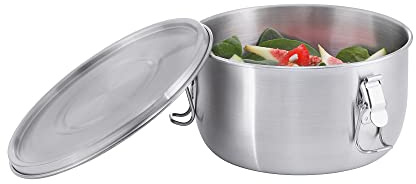 Tatonka Edelstahldose Foodcontainer 0,75 L - Essensbehälter mit Deckel, Clip-Verschlüssen und 750 ml Volumen - unzerbrechlich, schadstofffrei, spülmaschinenfest