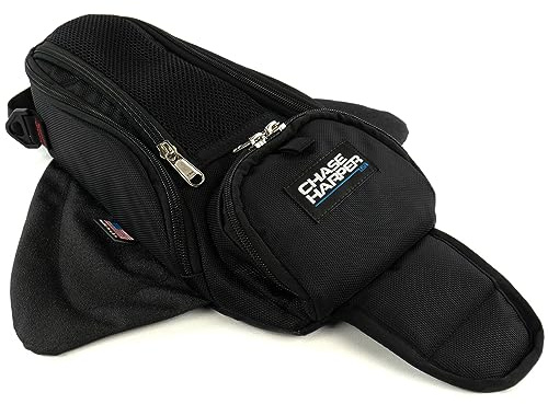 Chase Harper USA 1602M Black Manta X2 Magnetic Tank Bag - Water-Resistant, Tear-Resistant, Industrial Grade Ballistic Nylon with Anti-Scratch Rubberized Polymer Bottom, Super Strong Neodymium Magnets