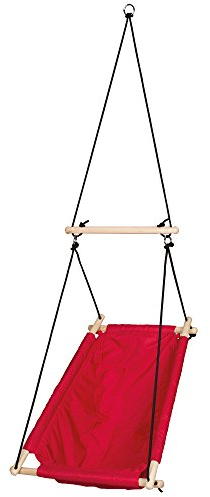 roba Hängesessel für Kinder - Verstellbar von Schaukelliege zu Schaukelsitz - Indoor / Outdoor - bis ca. 6 Jahre / 30 kg - Rot