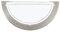 EGLO Planet 1 Aplique de pared de 1 foco, iluminación de pared para interiores de metal y cristal, aplique de salón en plata, blanco, aplique de pasillo semicircular con casquillo E27