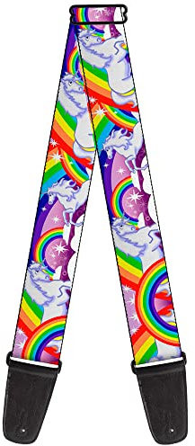 Gitarrengurt von Buckle-Down 34-60 Unicorns in Rainbows w/Sparkles/Purple