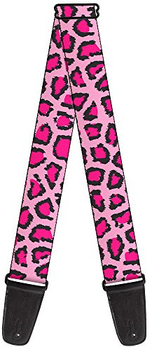Buckle-Down GS-W31233 Gitarrengurt (5,1 cm breit), Leopardenmuster, Pink