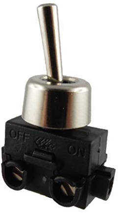 Interruttore a levetta on/off con dado di fissaggio in metallo 250 V 2 A (1)