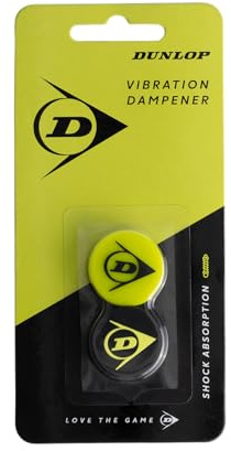 Dunlop Tennisschläger Dämpfer, Flying D Racket Dampener, Gelb/Schwarz, 2 Stück