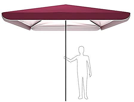 Kommerzieller regenfester Sonnenschirm Zwei-in-Eins-Terrassenschirm Outdoor-Gartenschirm Großer quadratischer Strandschirm Geeignet für Schwimmbadgeschäfte 3 x 3 m Good