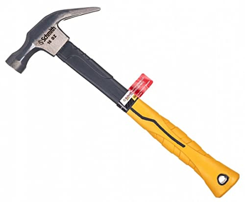 Schmith Schreinerhammer 13 - Schuhmacherhammer, Glasfaser Hammer mit zwei Klauen 450g - Zimmermannshammer, Rutschfester Griff