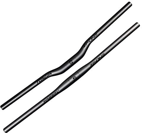 Soyeacrg 31,8-mm-Vollcarbon-Mountainbike-Lenker 3K-Matte, helle Cursor-Oberfläche 580–760 mm hochfester, superleichter Backsweep-5°-Riser-Lenker Flatbar-MTB-Lenker,Matt Black,Riser Bar 640mm