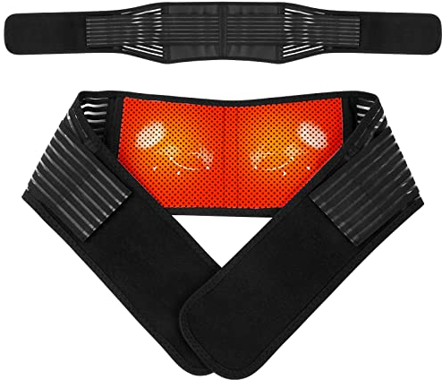 ACWOO Heated Back Support Belt, Self Heating Lower Back Support Belt For Men & Women, Magnetic Therapy Lumbar Support Belt, Ideal for Back Pain Relief, Tummy Control Belt