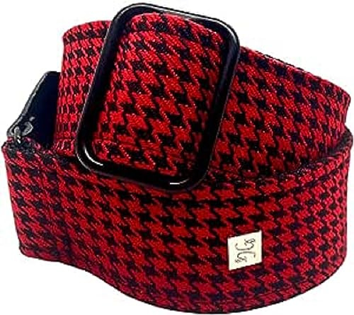 GET'M GET'M Gitarrengurt - Fly Hounds Tooth Red 2 Guitar Strap