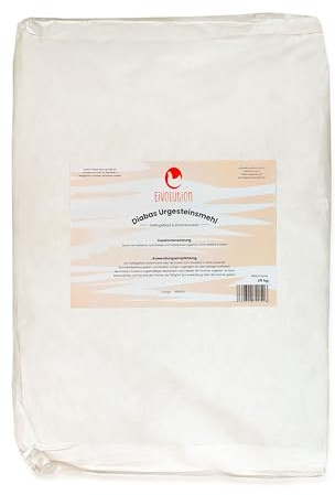 Eivolution Geflügelbad 25kg: Diabas Urgesteinsmehl für Hühner Einstreuzusatz Biotauglich Optimales Stallklima