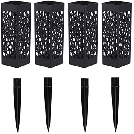 Kunststoff Friedhof Grabvase Blumenvase schwarz künstlich für Grabschmuck 4 Stück