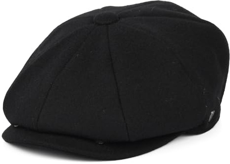 Jaxon & James Melton Wool Newsboy Cap - Black XL