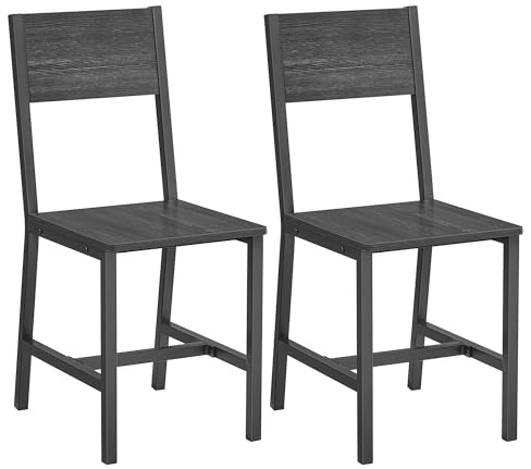 VASAGLE Esszimmerstühle, Küchenstühle, 2er Set, Metallrahmen