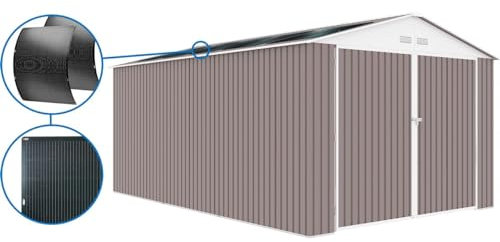 Garage métal Nevada - 15,36m² avec Panneaux solaires
