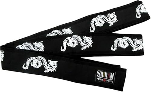OBI BELT dehnbarer elastischer Dragon-Obi-Gürtel für Iaido, Kendo, Aicido, 400 cm x 8 cm, einfach und bequem zu befestigen, Schwarz, 400cm
