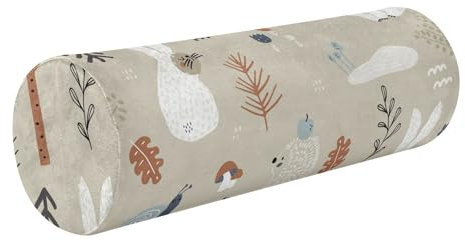 Bolster Fundas de Almohada Almohada de Rodillo de Cuello de Yoga Almohadas Redondas Largas para Cama Almohada Cilindro Forma de Cilindro Apoyo para el Cuello Almohada Patrón Infantil Osos Conejo