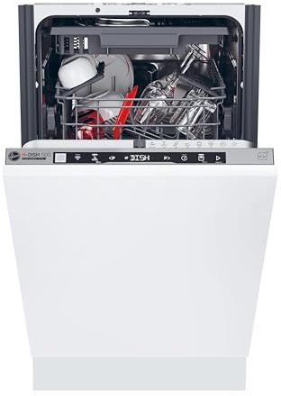 Hoover H-DISH 500 Integrated Slimline Dishwasher, 11 Place Settings, Class C, Wi-Fi & Bluetooth, Inverter Motor, Natural Drying, 45x58x82 cm - HI1C5SB1FS-80