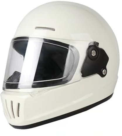 Vintage Motorradhelm Integralhelm Vollhelm mit Sonnenblende Rollerhelm ECE Genehmigt Full face Motorrad Helm Motocrosshelme Offroad-Helm für Motorradrennen für Männer Women 7,XL=61~62cm