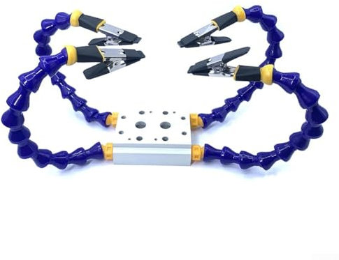 Oniissy Stazione di saldatura di terza mano, morsetto da tavolo di saldatura strumento di terza mano strumento di riparazione flessibile della stazione di saldatura, morsetto da tavolo di saldatura in