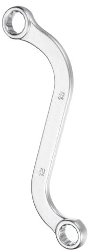 sourcing map S-Style Box Wrench Metric 12mm x 13mm 12-Point Carbon Steel Double End S-Shaped Ratcheting Wrench S Box Wrenches Tools for Repairs