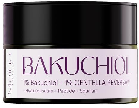 Meina Bakuchiol CICA Creme mit Peptiden, Anti Aging Gesichtscreme mit Oligo Hyaluronsäure, Centella Asiatica, Faltencreme, Firming Moisturizer, Skincare for Wrinkles, Sanfte Retinol Alternative, 50ml