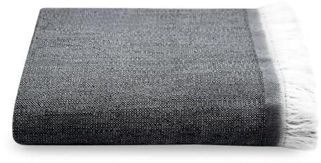 various-Colcha Multiusos para Sofá y Cama,Manta Foulard,Plaid de Práctica de Algodón-Poliéster,Cubresofá Cubrecama 180 x 290 cm,Color Negra