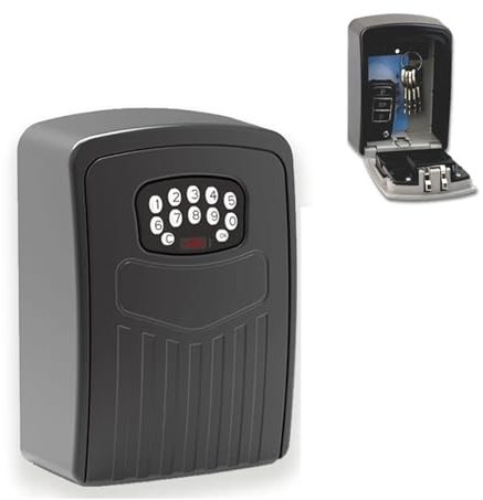 GZKDKZB Sicherheitsschlosskasten mit Fingerabdruck- oder Passwortschutz, sicherer Schlüsselkasten, Bluetooth-Aufbewahrungsschlosskasten, Smart Life-App, Wandmontage, Sicherheitsschlosskast