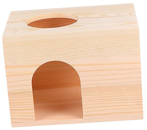 BUGUUYO Maison en Bois pour Cochon d'Inde Et Écureuil Multifonctionnelle Solide 30 Cm Refuge Confortable pour Petits Animaux Hamsters Cochons d'Inde