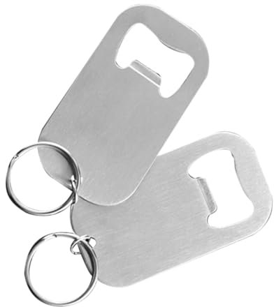 TOPPERFUN 2piezas Abrebotellas De Inoxidable Llaveros Abrebotellas Compacto Para Bebidas y Cervezas Accesorios De Cocina y Bar
