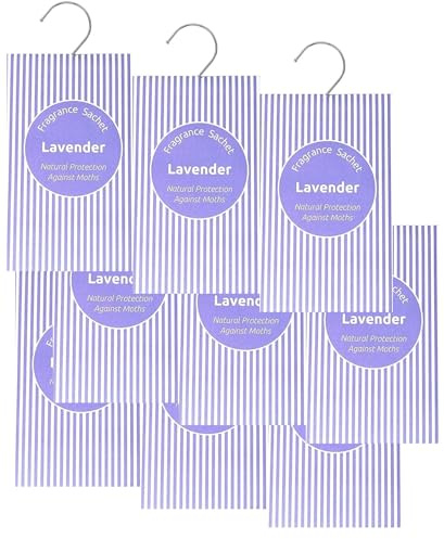 Fragrance Scented Sachet Bags, Natural Moth Repellent, Pack of 9, lavender, Wardrobe Air Fresheners, Storage & Clothing Odour Prevention, Wardrobe Fresheners, Scented Sachets