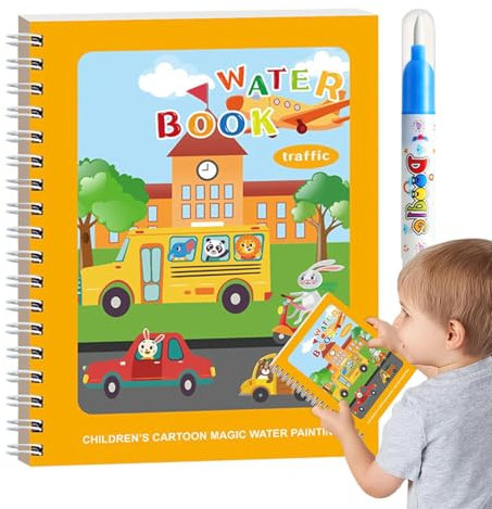 Malbuch für Reisekunst für Kleinkinder: Inklusive Stift zum Zeichnen und Lernspaß, wiederverwendbares pädagogisches Bastelkissen für Vorschule, Aktivitäten