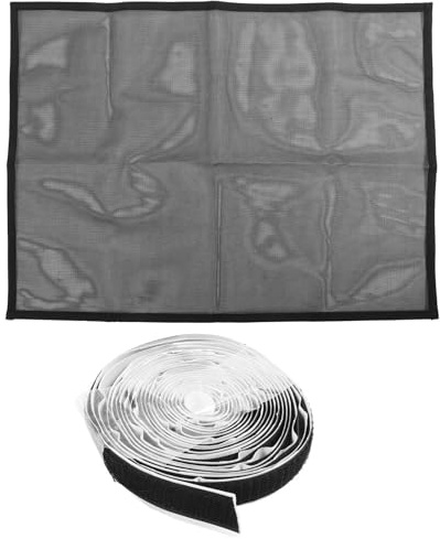 Ldafava Fireplace Screen PVC Spark Guard Cover Safe Mesh Gate Child Proof Barrier for Toddler Baby Pets Black 16.4ft Fastener Durable PVC Material 1.5mm Grid Design for Brick Marble (29 * 45inch)