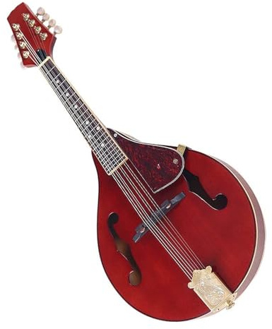Guitarra Mandolina Marrón Y Roja De 26 Pulgadas Y Ocho Cuerdas Instrumento De Mandolina Profesional