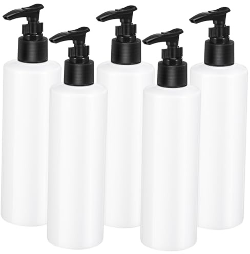 Bottiglie da Viaggio Dispenser 250ml Plastica Bianche 5 Pezzi
