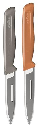 Zyliss Messerset 2-teilig Gemüsemesser, Messerset für Obst und Gemüse | Extra scharfe Messer aus japanischem Edelstahl, Klingenschutz, Küchenmesser klein, Spülmaschinenfest, 5 Jahre Garantie