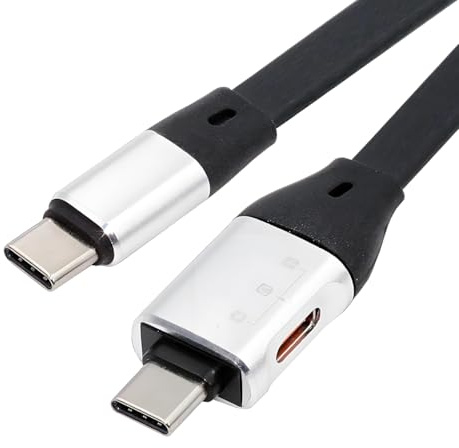 chenyang USB C 1 in 2 OTG Cable Support 10Gbps Data Transfer PD65W Fast Charging Compatible with iPhone 15/16 for Digital Headphones/Sound Card Decoder/Hard Disk