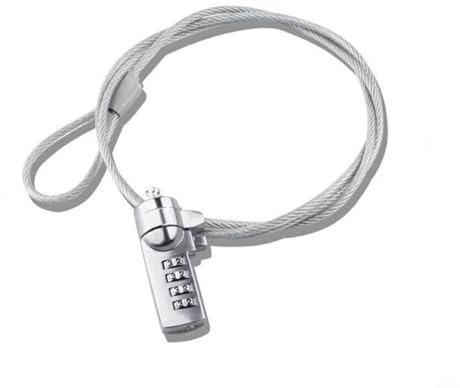 Entgoinggo Verrou de sécurité à combinaison pour ordinateur portable, câble de sécurité à combinaison à 4 chiffres, câble en acier antivol pour ordinateurs portables de bureau (1 pièce)
