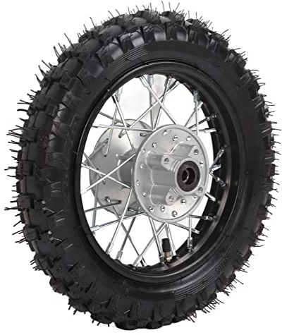 XTevu Gruppo Pneumatico per Cerchione Posteriore 2,5-10 Pollici, Ruota per Moto, Sostituzione Pneumatico per Dirt Bike, Compatibile con Pit Bike Coolster 50cc 70cc 110cc SSR