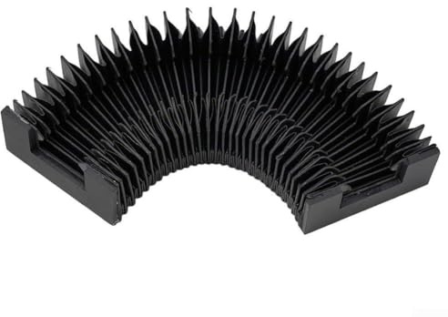 HGR20 - Soffietto di copertura per guida lineare, in tessuto, flessibile, antipolvere, per fresatrice CNC, protezione per macchine da incisione, nero, larghezza 20 mm (lunghezza allungata 600 mm)