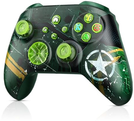 Dinosoo RGB Wireless Controller for Xbox Series X|S One & PC, with, Bluetooth, TURBO, Macro, 4 Vibration Motors, 3.5mm Audio Jack