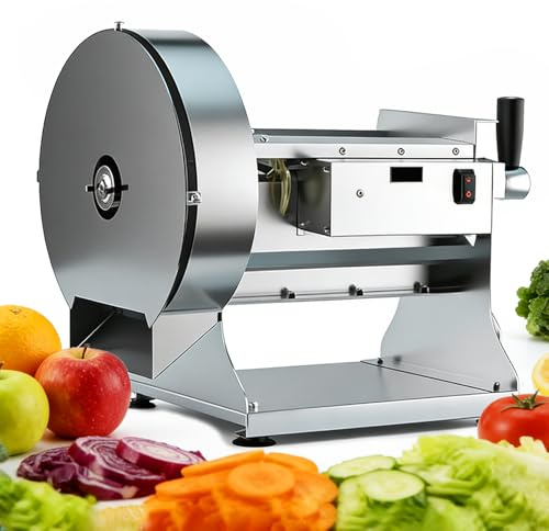 Electric Vegetable Slicer & Shredder, Adjustable Thickness 0.2–10mm, Heavy-Duty Commercial Food Slicing Machine for Quick Vegetable Preparation