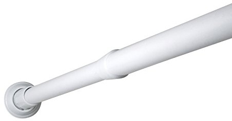 TATAY 5580301 - Barra Recta Extensible para Cortina de Ducha, Aluminio, Blanco, 110-190 cm