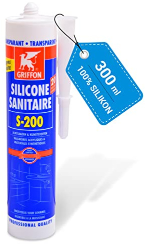 Silicone sanitaire Transparent S-200 Acrylique GRIFFON cartouche 300 ml - 1249351
