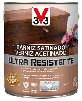 V33 - Barniz ultra resistente satinado roble claro 2,5l