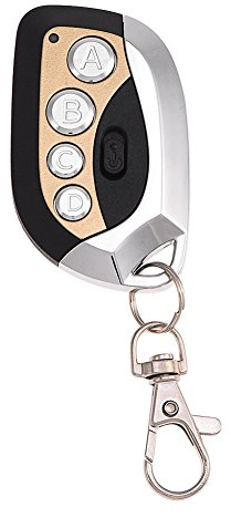Bewinner Duplicatore di telecomando wireless 433,92 MHz Clonazione elettrica universale per porta del garage, cancello, duplicatore di telecomando portachiavi(Oro)