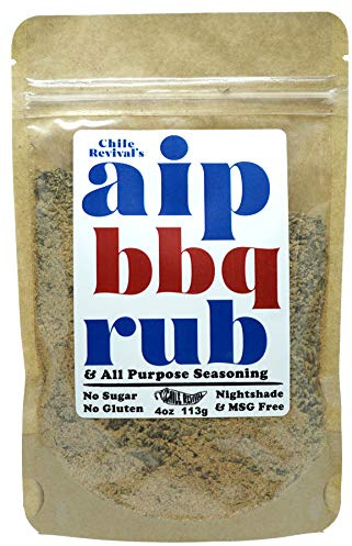 AIP BBQ RUB - An AIP, KETO and PALEO Friendly BBQ Rub and All Purpose Seasoning from Chile Revival - 4oz